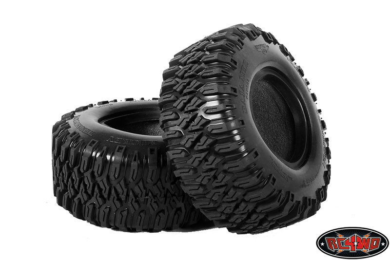 2pcs RC 1.9 Super Swamper Crawler Tires Tyre Height 120mm & Alum 1.9 Beadlock Wheel Rim 