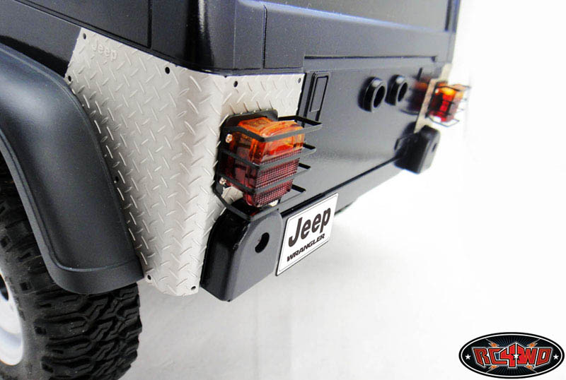 Rear Diamond Plates Corner Set for Tamiya CC01 Wrangler (Silver)