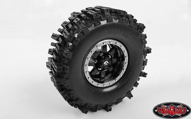 RC4WD Fuel Offroad Trophy 1.9" Beadlock Wheels (Black/Gray) .