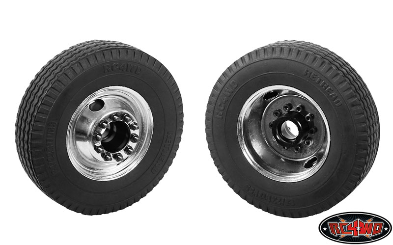 RC4WD Diesel Front Semi Truck Stamped Beadlock Wheels Chrome 2 RC4Z W0013